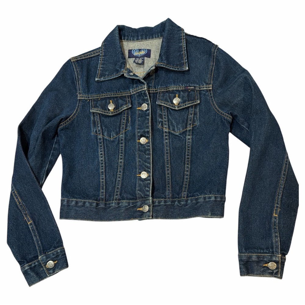 Angels Y2K Dark Blue Denim Jacket - Size‎ S